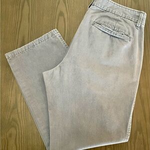Men’s 34 x 30 Relaxed “wintry waters” GAP Light Gray Khaki Pants